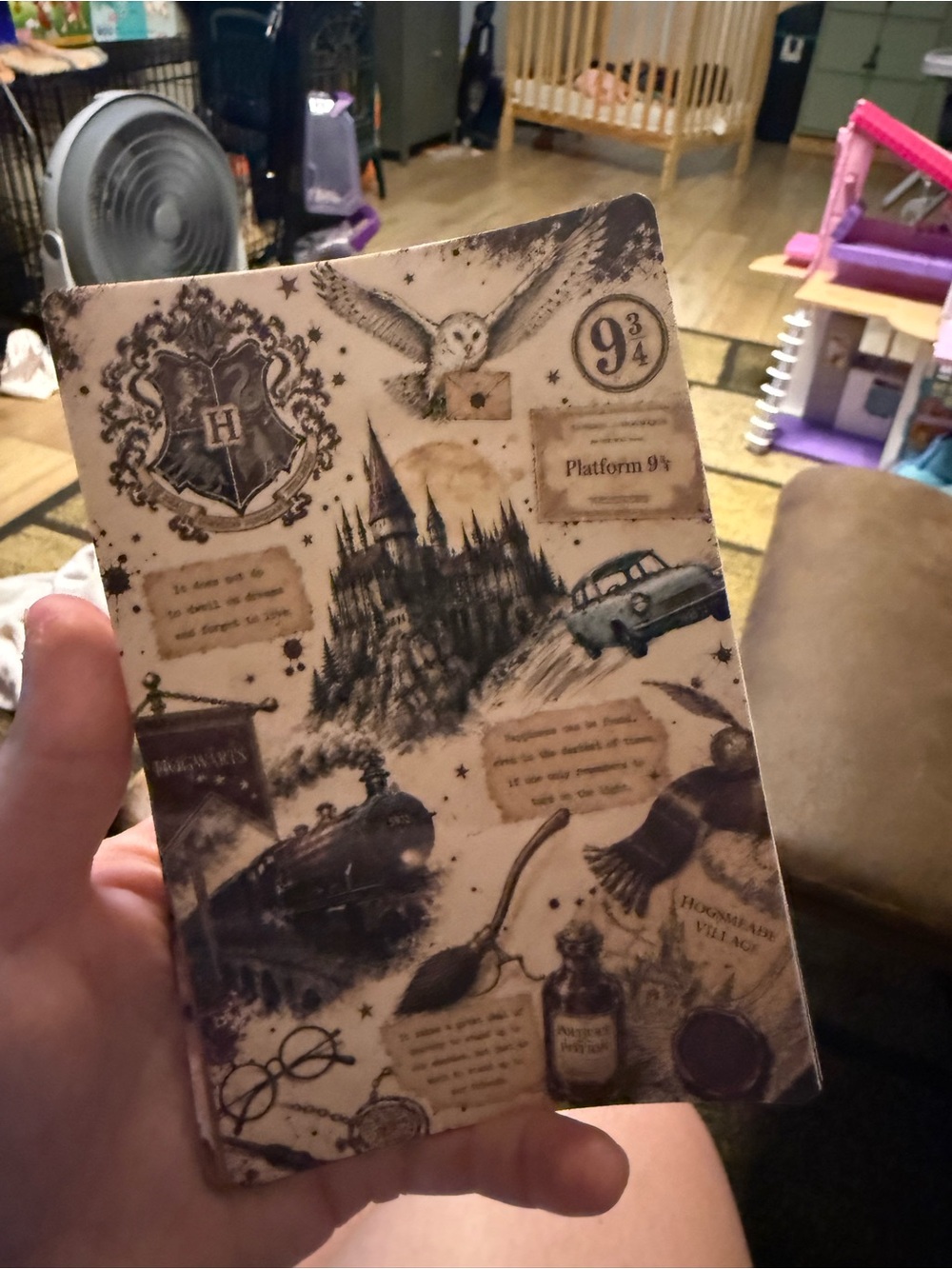 Harry Potter Themed Kindle Insert 4x6 basic kindle - Vintage Sepia Illustration